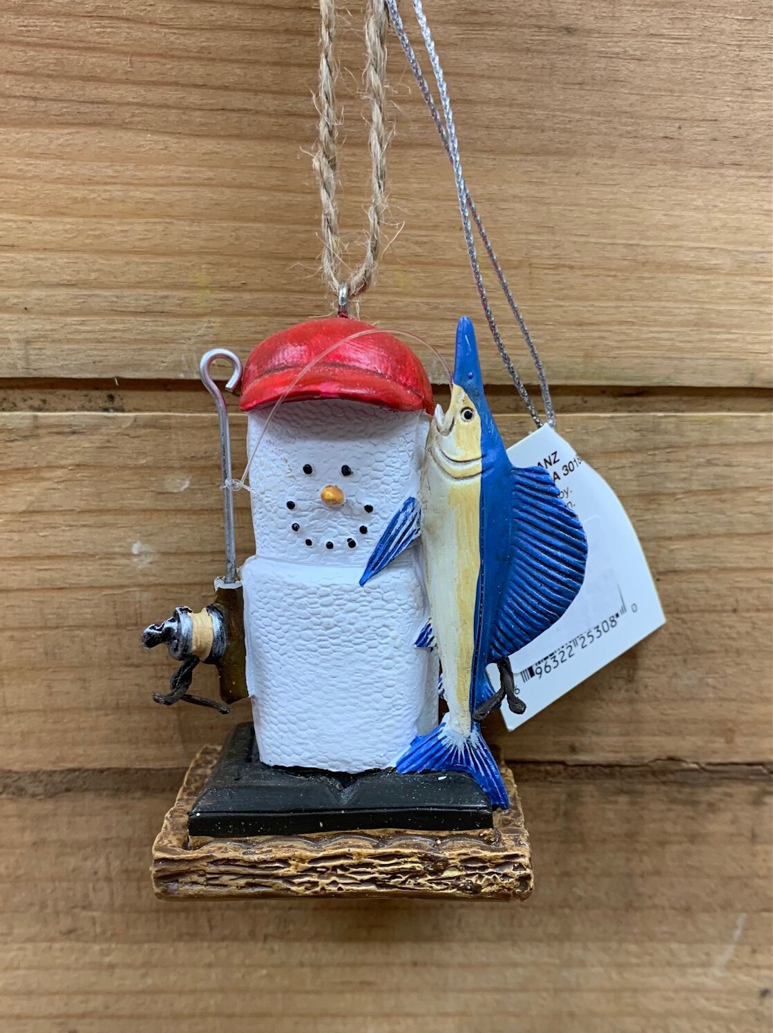 Smores Fisherman Ornament